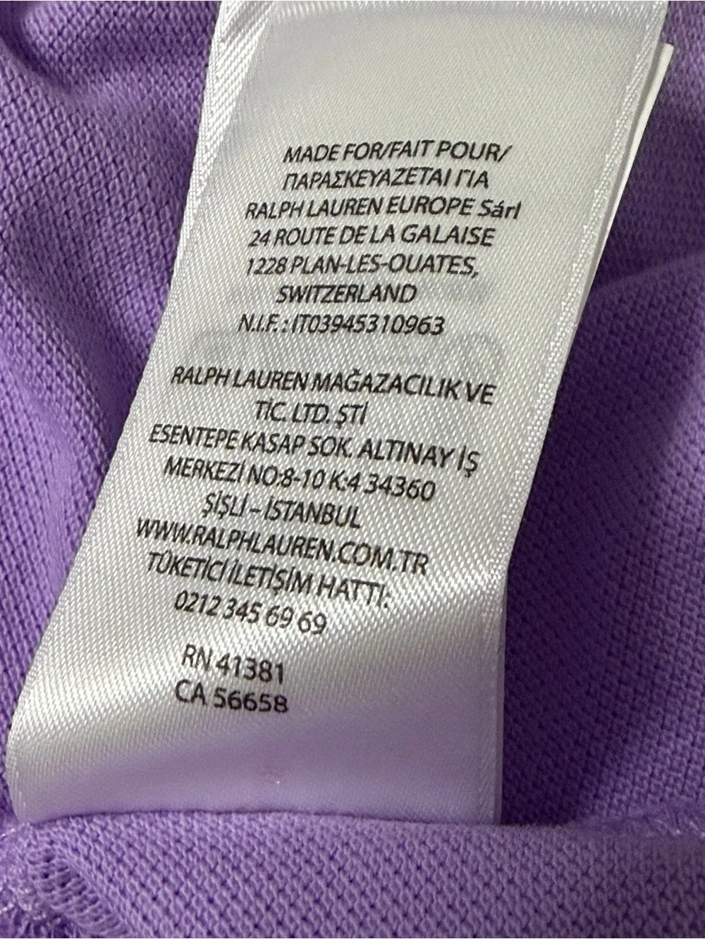 Ralph Lauren Men’s Light Purple Polo with Green Pony Size XL